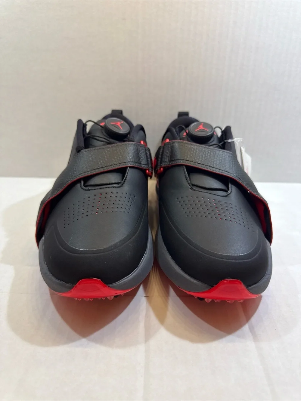 Men's Size 7.5 Air Jordan Rev Golf Shoes Black Grey Infrared FV6338-001